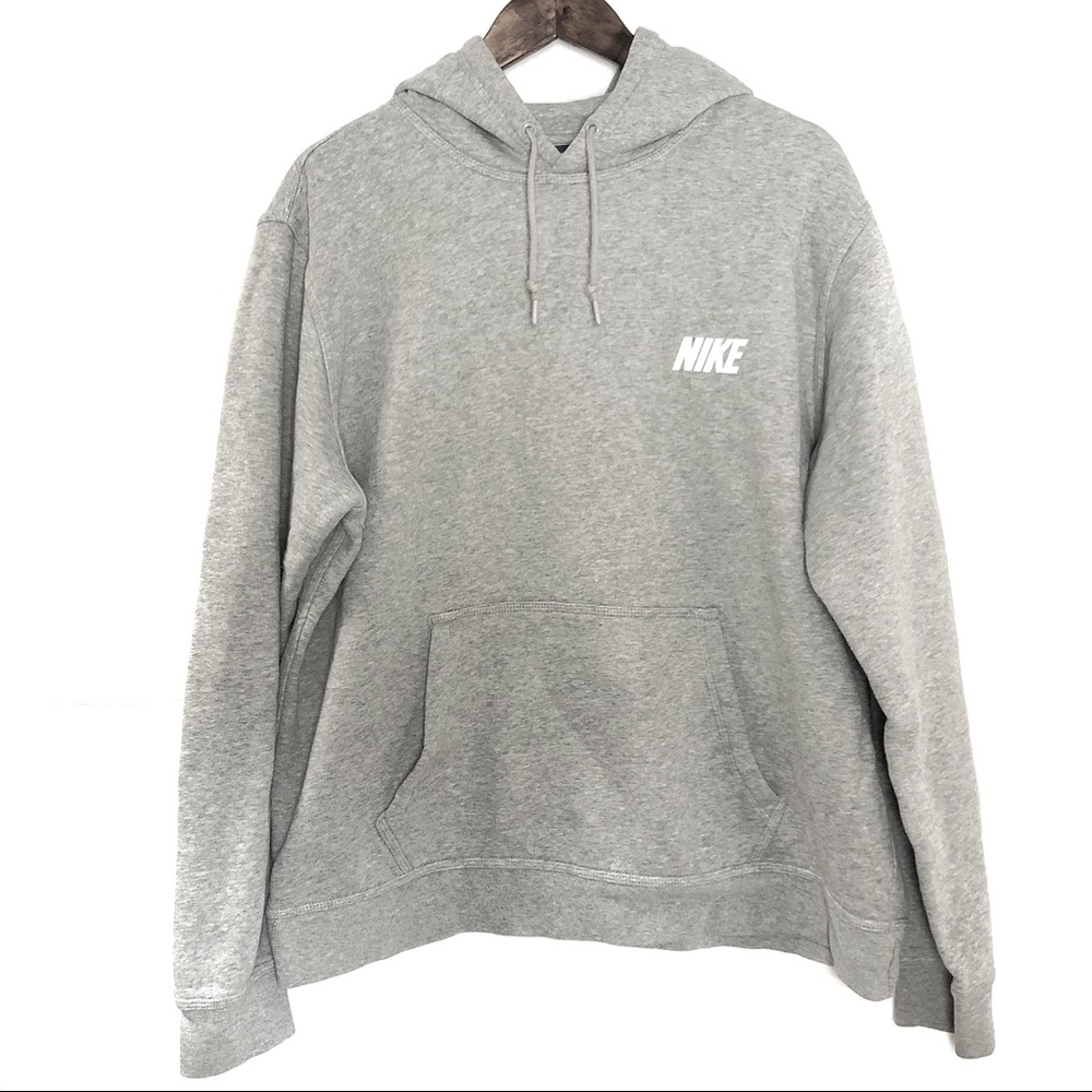 Nike Logo Long Sleeve Hoodie Grey XL